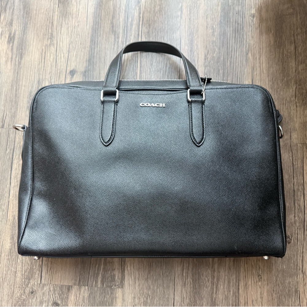 Coach Black Leather Briefcase - Picture 1 of 6